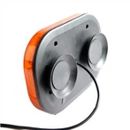 Gelbe Mini-Warnlichtleiste mit mehreren Sockeln