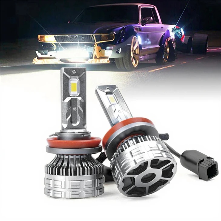 Neues Design, hohe Leistung, 6000 K, 12 LED-SA-Chips, einfache Installation, H11/9005/H4/9006/H7 LED-Scheinwerfer